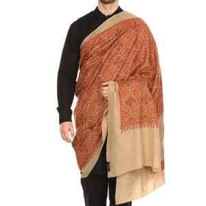 Embroidered <b>Pashmina</b> Wool <b>Shawl</b> Luxury Soft Warm Breathable 300g Traditional Handcrafted Solid Elegant Winter Wrap Formal Casual - Product Image 1