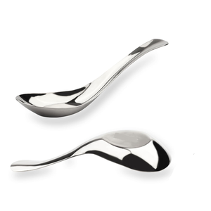 Cuillère à soupe en acier inoxydable, cuillère à soupe ronde, design élégant, 3 pièces, pour hôtel/restaurants, table à manger - Product Image 2