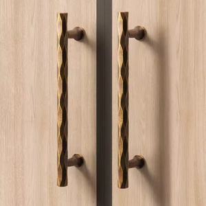 Poignées de meuble en métal martelé noir mat en alliage de zinc pour tiroirs de cuisine, commodes, meubles de salle de bain et appareils électroménagers, pour chambre à coucher - Product Image 2