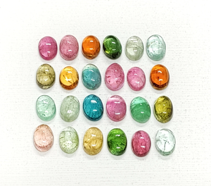 พลอยทัวร์มาลีนทรงรีแบบหลวม AAA ขนาด 7*5 มม. พลอยธรรมชาติ 100% สำหรับทำเครื่องประดับ ราคาขายส่ง - Product Image 4