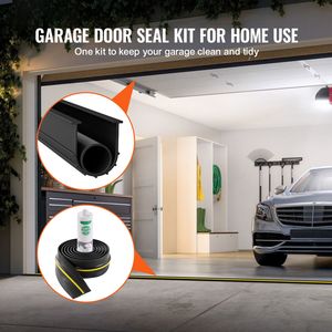 Kit Guarnizione Universale per Porta del Garage da 16 Piedi, Guarnizione Inferiore in PVC a Forma di U + Anello a O Combinato con Soglia per Porta del Garage - Product Image 2