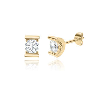 Pendientes de Diamantes Cultivados en Laboratorio de 3.3 CTW, Corte Cuatro Puntas, Certificados por IGI, Chapados en Oro Amarillo de 14K, Claridad VS, Tipo F, Venta al Por Mayor OEM - Product Image 4