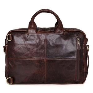 Sac à main d'affaires rétro en cuir de vache véritable pour hommes, sacoche pour ordinateur portable de 15.6 pouces, sacs à bandoulière LLB-0359 - Product Image 5