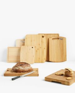 Tabla de cortar de madera ecológica hecha a mano para cocina, para cortar verduras, frutas, carne, pan, queso, madera natural duradera - Product Image 4