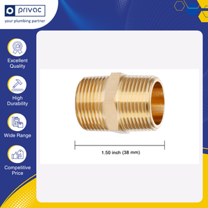 Global Vendor Selling Excellent Quality <b>India</b> Made 3/4" X 3/4" NPT Male Pipe <b>Adapter</b> Brass Pipe Fitting Hex Nipple for Sale - Product Image 4
