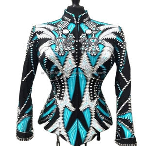 A precio barato personalizado caballo ecuestre transpirable de talla grande a prueba de viento Showmanship chaqueta de caballo de la India - Product Image 1