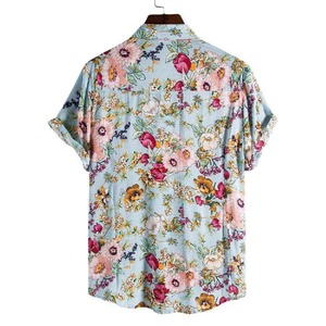 Chemises hawaïennes à manches courtes et coupe ample pour hommes, imprimées sur mesure, vêtements décontractés de plage, 100% coton, chemises hawaïennes pour hommes - Product Image 2
