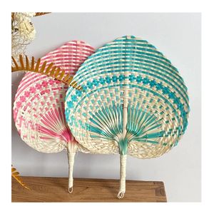 Vietnam Handmade Seagrass Hand Fan Natural Palm <b>Leaf</b> Woven Fan for Wedding Party Event Decoration and Gift Supply - Product Image 3