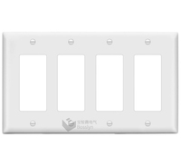 En stock – Plaque murale approuvée selon la norme américaine, 1/2/3 postes, style américain, en plastique PC, pour cache-prise électrique