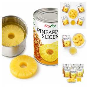 Best Rate Hot Sale Best Quality Canned Pineapple Slices in Pineapple Juice Packed in Various Size Can - Product Image 1