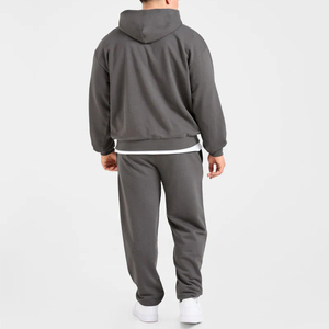 Sudadera con capucha informal de manga larga para hombre, con logo personalizado, dobladillo y puños acanalados, de gran tamaño, al por mayor, de última tendencia - Product Image 5