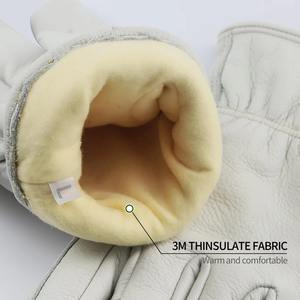 Gants de travail de sécurité jaunes en cuir pleine fleur de haute qualité pour conducteurs - Product Image 5