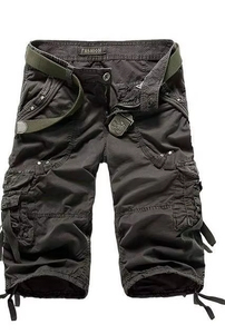 New Arrival Men's Workout Shorts Wholesale Summer Athletic Style Straight Casual Canvas Half Cargo Shorts Solid Pattern - Product Image 5