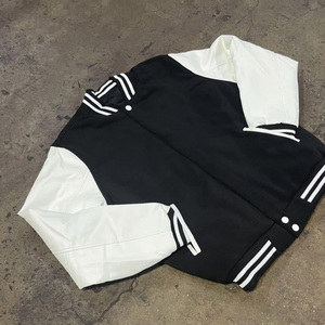 Bomber Letterman OEM personnalisé Veste universitaire brodée de baseball Vestes d'université Old School Usa Vestes d'université vierges pour hommes - Product Image 4