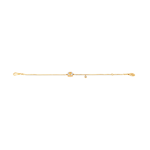Pulsera Premium de Oro con Cubos y Brillantes Piedras de Circonia Cúbica |   Delicado Regalo de Joyería para Mujer - Product Image 3