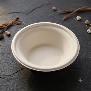 Tazón ecológico de bagazo blanco de 6 oz, tazón desechable de pulpa de caña de azúcar para restaurantes, catering, compostable y biodegradable - Product Image 2