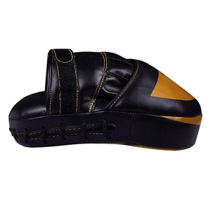 Mejores manoplas de entrenamiento de boxeo de cuero genuino, almohadillas de enfoque con gancho y almohadilla de enfoque curva para MMA con patrón impreso para protección - Product Image 6