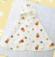 Couverture à capuche pour bébé en mousseline tissée à motifs floraux, faite à la main, écologique, très vendue, mignonne, respirante, absorbante, en coton doux