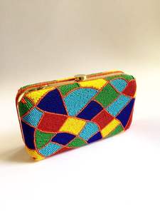 Customize Seed Bead Crossbody Bag Tassel Multi Color <b>Glass</b> Bead Shoulder Purse Women Party Handbag Case Bag - Product Image 4