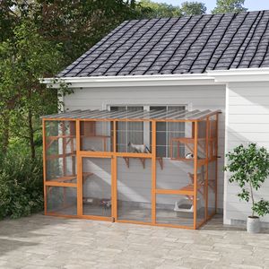 Catio - Tienda de campaña para mascotas de razas medianas y grandes con poste rascador y ventana, ideal para juegos al aire libre y jaulas para la cría de animales pequeños. - Product Image 2
