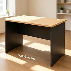 Modern Minimalist Rectangular Office <b>Desk</b> Light <b>Grey</b> Top Dark <b>Grey</b> Leg Wood Freestanding Gym Furniture AY Office System V-GT - Product Image 1