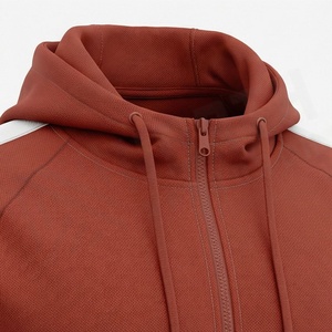 Men's Hooded <b>Tracksuit</b> Solid Color Full Zipper Casual Sportswear Breathable Polyester Jogging Suit Autumn Wear - Product Image 4