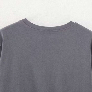 Camiseta de manga corta informal y a la moda para mujer, estilo vintage, holgada, de punto, con logo digital, venta al por mayor - Product Image 5