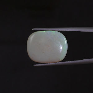 Opale naturelle blanche en vrac, 8,38 carats, taille coussin 17x13,5 mm, certifiée IGI, taillée et polie à la main, bijoux légers - Product Image 3