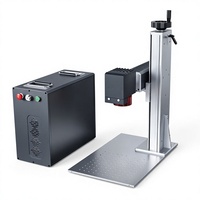 Sistema Portátil de Grabado Láser de Fibra con Pantalla de Cámara CCD y Fuente Láser JPT de 30W 60W