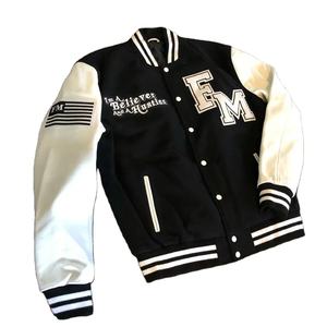 Veste longue universitaire en toile de haute qualité pour hommes, logo personnalisé, patchs de broderie sur pied, Streetwear, manteau de baseball Letterman, manteau de baseball, hiver, OEM - Product Image 5
