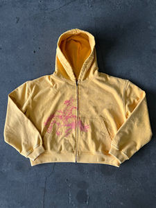 Sudadera con capucha de algodón con lavado ácido para hombre, de manga larga, de forro polar, estilo casual urbano - Product Image 5