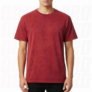 T-shirt vintage oversize en coton lavé pour homme, personnalisable, décontracté, tricoté, doux, respirant, style rétro, coupe ample, manches courtes - Product Image 1