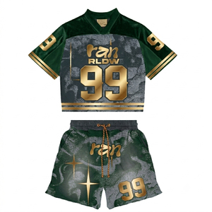 Conjunto de Pantalones Cortos Deportivos Unisex Ran 99, Diseño 2 en 1, Ecológico, Ligero, Transpirable, de Poliéster, para Verano - Product Image 1