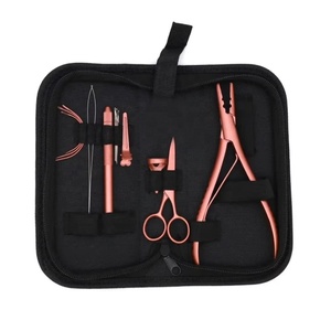 Stainless Steel Hair Extension <b>Pliers</b> <b>Sets</b> Kit with Hook Needle Professional Wholesale Hair Extensions Tools With Custom Label - Product Image 6