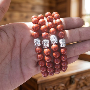 Wholesale Red Jasper <b>Bracelet</b> Natural Round Bead <b>Crystal</b> <b>Bracelet</b> for Men Women - Product Image 2