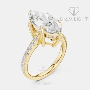 Bague de fiançailles en or blanc 14 carats, couleur F+, clarté VS+, pour femme, bague de luxe certifiée IGI, diamant de laboratoire taille marquise 3,65 carats - Product Image 4