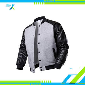 Chaqueta Bomber Varsity de Invierno para Hombre, Estilo Letterman, con Mangas de Cuero Sintético, Estilo Clásico Deportivo Universitario - Product Image 5