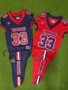 Uniforme de football américain personnalisé pour hommes, maillot d'équipe en sublimation, kit d'entraînement respirant, tenue de match, impression en silicone, uniforme de football - Product Image 5