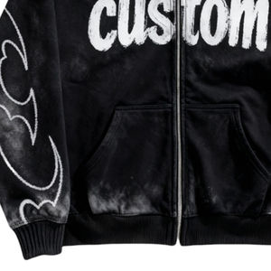 Sudadera con Capucha Glory Personalizada, Sin Pedido Mínimo, Logotipo Personalizado, Corte Holgado, Cierre de Cremallera, 100% Algodón, Felpa Gruesa de 400 GSM, Estilo Urbano - Product Image 5