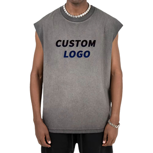 Camisetas sin Mangas de Alta Calidad, Oferta de Verano, Camisetas sin Mangas para Hombre, Estilo Vintage Lavado, 100% Algodón, Personalizables, Lisas, para Fitness - Product Image 1