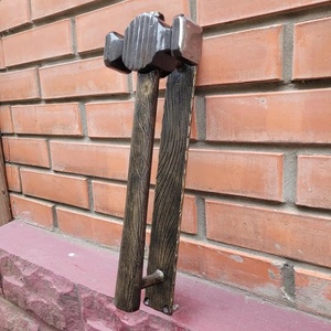 Puerta de hierro forjado artesanal Iron Nature, resistente al óxido, fácil de montar, con manija de hierro y acabado de madera para valla/puerta de entrada. - Product Image 3