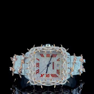 นาฬิกาควอตซ์ Elite Crystal Apex ประดับเพชรโมอิสซาไนต์สำหรับผู้ชาย ดีไซน์หรูหรา พรีเมียม - Product Image 2