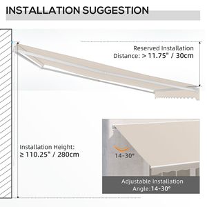 Toldo Retráctil Eléctrico de 16FT X 10FT, Color Crema, con Control Remoto y Manivela Plegable para Terraza - Product Image 6