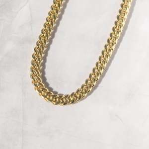 Gold <b>Rope</b> <b>Chain</b> Necklace 22K Gold Plated Hiphop Style Unisex Wedding Everyday Wear - Product Image 4