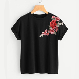 Camisetas Casuales de Talla Grande para Hombre, Diseño Personalizado OEM, 120 Gramos, Jersey de Algodón, Bordado Chenille, Ecológicas y Transpirables - Product Image 4