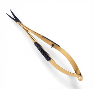 Ciseaux de beauté pour enfants en acier inoxydable, à pointe de sécurité à ressort, tranchants, pour droitiers, à petite poignée, pour broderie, couture et sourcils - Product Image 1
