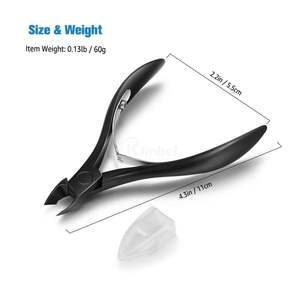 Cortacutículas Profesional de Acero Inoxidable con Mango Color Durazno Pastel, Recortador de Uñas con Agarre Suave, Cortador de Piel para Manicura - Product Image 4