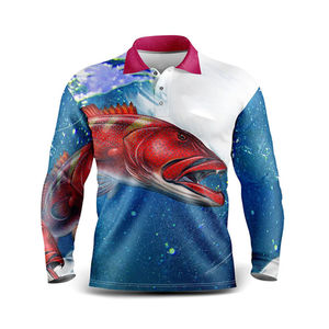 Chemises polo pour hommes grande taille avec impression de logo personnalisée 2025, UPF50+, séchage rapide, impression par sublimation, manches longues, vêtements de pêche - Product Image 4