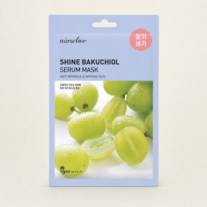 มาส์กหน้า Miraclair Korean Shine Bakuchiol Serum Mask 23 มล. ผลิตในเกาหลี แผ่นมาส์กสีขาว ไนอะซินาไมด์ - Product Image 5