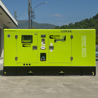 Groupe électrogène diesel super silencieux à refroidissement par eau 4 cylindres 50/100/125 KVA 80/150/200 KW, alternateur 100 % cuivre, contrôleur Smartgen